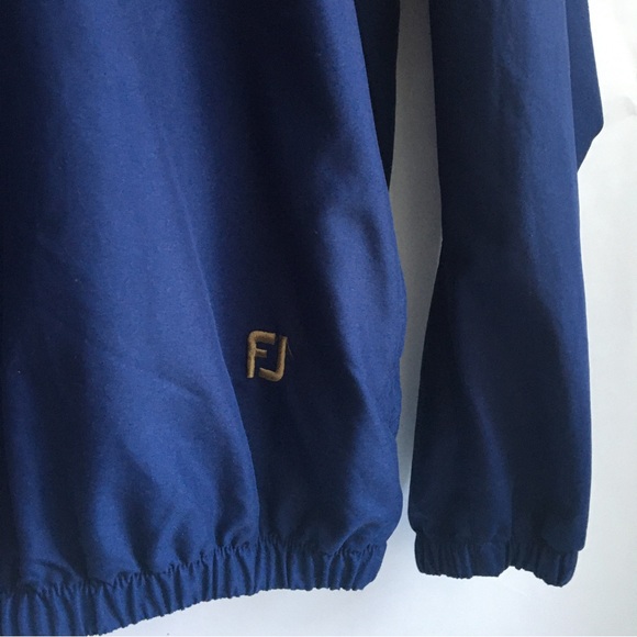 FootJoy Pullover V Neck Golf Windbreaker Jacket Navy Blue Large - Picture 5 of 14